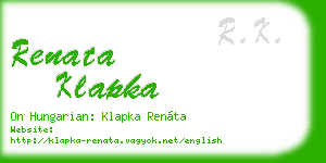 renata klapka business card